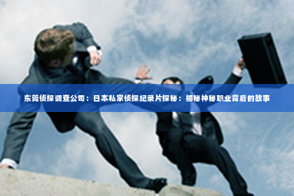 东莞侦探调查公司：日本私家侦探纪录片探秘：揭秘神秘职业背后的故事