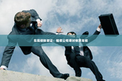 东莞侦探取证：催收公司啥时候放年假
