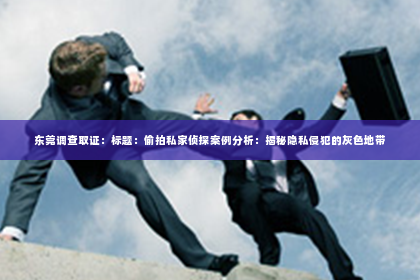 东莞调查取证：标题：偷拍私家侦探案例分析：揭秘隐私侵犯的灰色地带