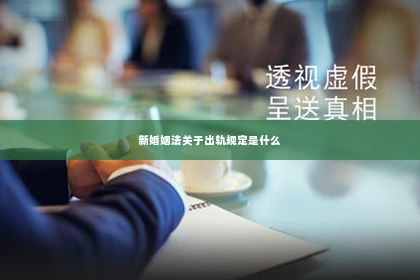 新婚姻法关于出轨规定是什么