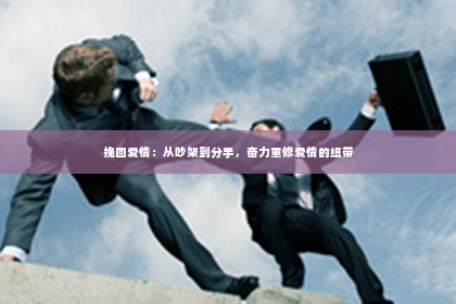 挽回爱情：从吵架到分手，奋力重修爱情的纽带