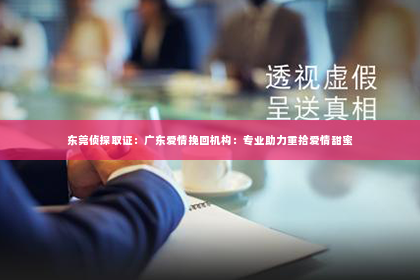 东莞侦探取证：广东爱情挽回机构：专业助力重拾爱情甜蜜