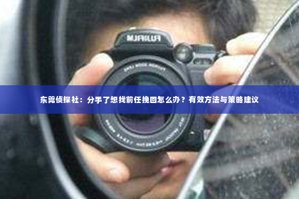 东莞侦探社：分手了想找前任挽回怎么办？有效方法与策略建议