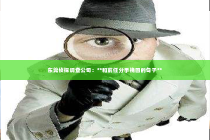 东莞侦探调查公司：**和前任分手挽回的句子**