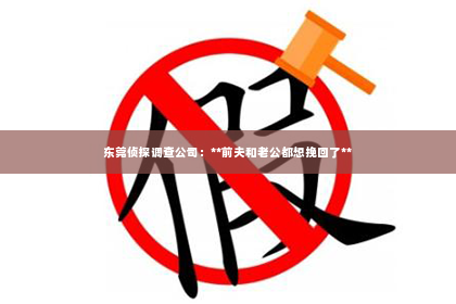 东莞侦探调查公司：**前夫和老公都想挽回了**
