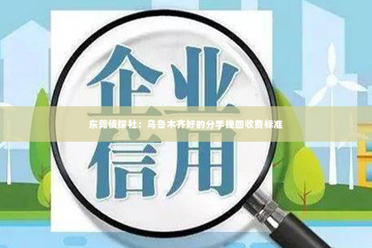 东莞侦探社：乌鲁木齐好的分手挽回收费标准