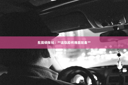 东莞侦探社：**出轨如何挽回双鱼**