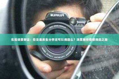东莞调查取证：处女座男生分手还可以挽回么？深度解析情感挽回之路