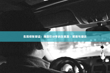 东莞侦探取证：挽回已分手的女朋友：策略与建议