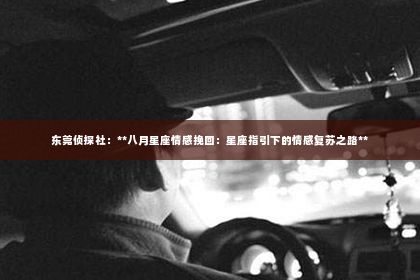 东莞侦探社：**八月星座情感挽回：星座指引下的情感复苏之路**