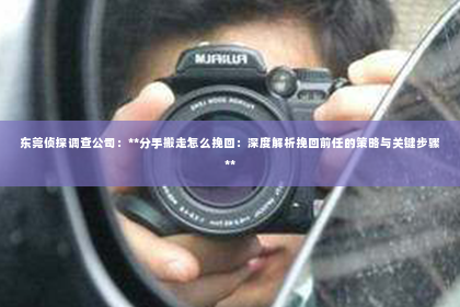 东莞侦探调查公司：**分手搬走怎么挽回：深度解析挽回前任的策略与关键步骤**